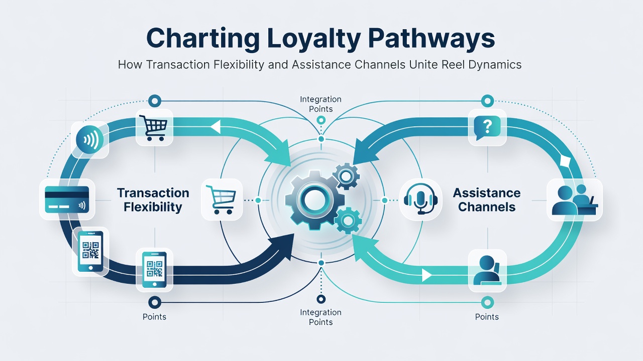 Darstellung von Loyalty-Stufen mit Verbindungen zu mobilen Transaktionen und Support