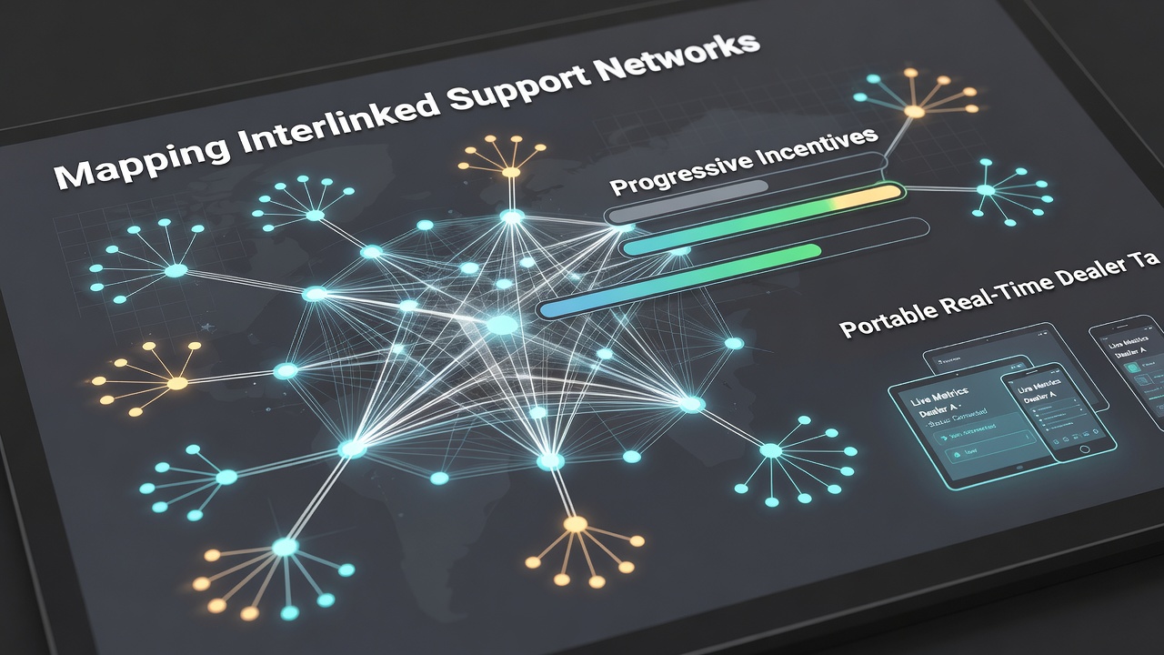 Darstellung der Datenflüsse zwischen Support-Netzwerken, Anreizen und mobilen Prognose-Funktionen